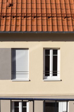 modern şehir cepheler mimari Güney Almanya mavi gökyüzü güneşli bahar gün içinde