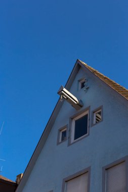 Güney Almanya şehir cepheler mimari bahar akşamları