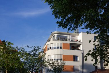 Güney Almanya şehir cepheler mimari bahar akşamları