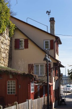Şehir cepheler Güney Almanya tarihi tarzında ayrıntılarda