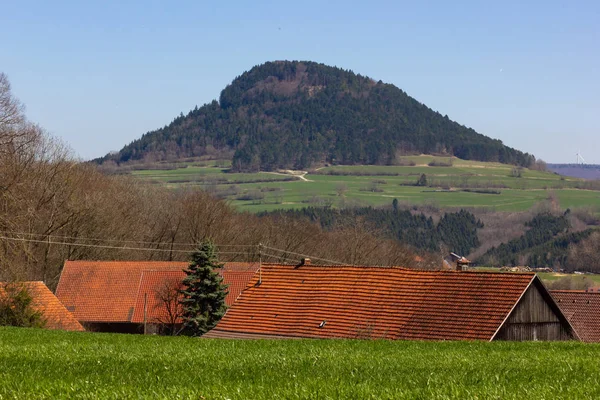 Zone Montane Della Germania Centrale Vacanza Primaverile Pasquale Con Cielo — Foto Stock