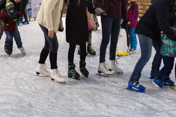 Patinaje Artístico Januar Tarde Invierno Sur Alemania Mercado Histórico —  Fotos de Stock