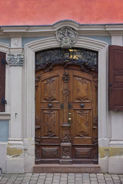 Façades Historiques Ville Dans Sud Allemagne Est Printemps Par Une — Photo