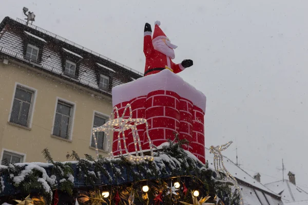 Nevada Mercado Navidad Con Luces Lámparas Decoración Mercado Histórico Sur — Foto de Stock