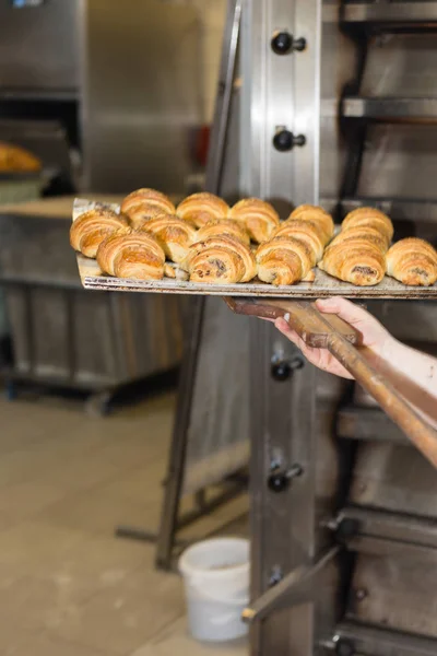 Repostería Para Hornear Pan Horno Con Colores Dorados Deliciosos Una — Foto de Stock