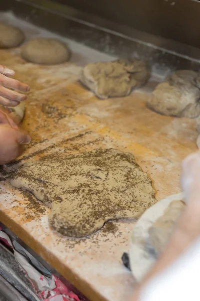 Preparación Los Productos Horneados Panadería Con Las Herramientas Para Preparar — Foto de Stock