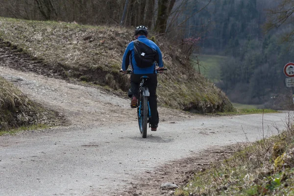 Cyklista Lidé Mají Venkovní Wanderlust Rurral Krajině Východní Holiday Jižním — Stock fotografie