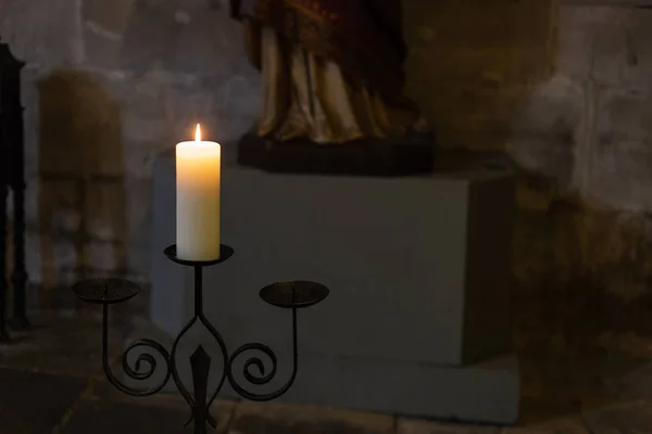 Aux Chandelles Dans Église Nef Autel Dans Ville Historique Sud — Photo