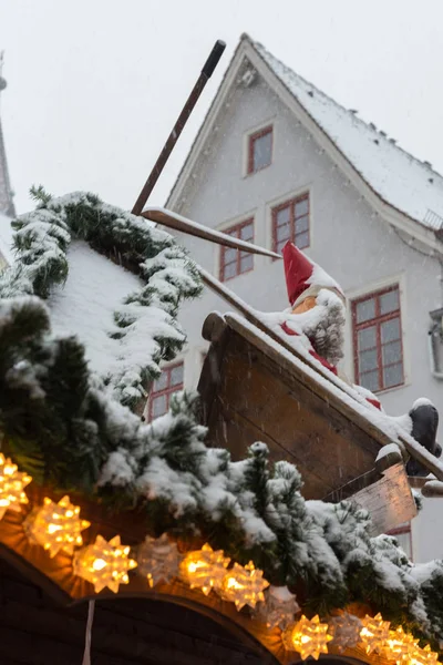 Havazás Lámpák Lámpák Dekoráció Történelmi Piactéren Déli Németország Város München — Stock Fotó