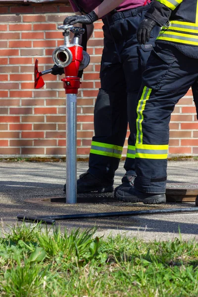 Corpo Bombeiros Ação Sul Alemanha — Fotografia de Stock