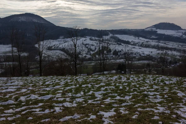 Zimní Krajina Mraky Bouřlivý Vítr Východu Evropy Ruska Jižním Německu — Stock fotografie