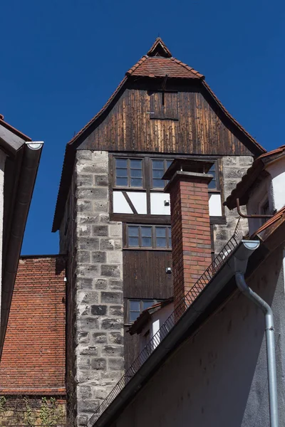 Stadtfassaden Historischer Stil Süddeutschland — Stockfoto