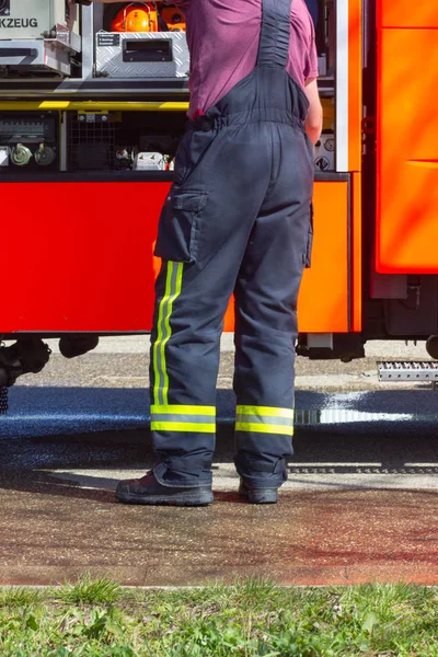 Straż Pożarna Akcji Południowych Niemczech Wsi — Zdjęcie stockowe
