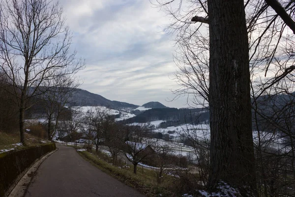 Paisaje Invierno Con Nubes Viento Tormentoso Europa Del Este Rusia —  Fotos de Stock