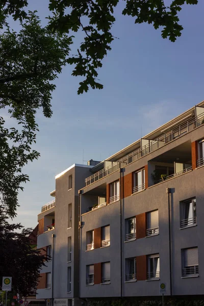 Arquitectura Fachadas Ciudad Noche Primavera Sur Alemania — Foto de Stock