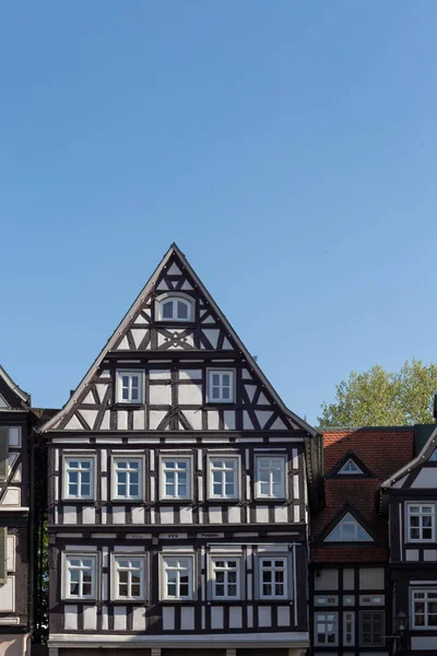 南ドイツの歴史的都市におけるフレームワーク市ファサードというシュトゥットガルト近郊ヴァイラーシュトッフェル — ストック写真