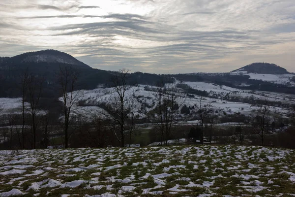 Paesaggio Invernale Con Nuvole Vento Tempestoso Dall Europa Orientale Russia — Foto Stock