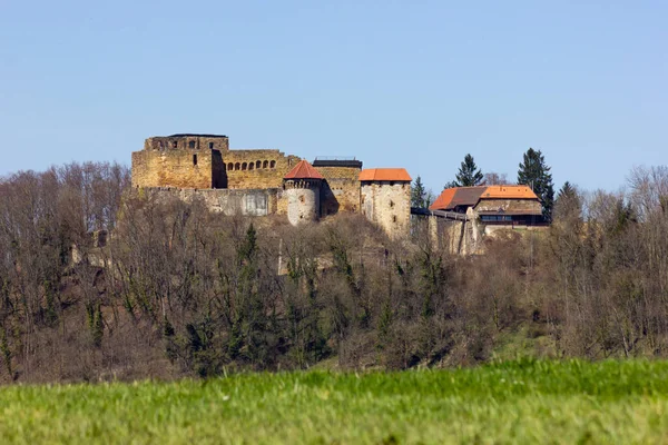 Рыцарский Замок Высоко Горе Восточном Весеннем Отпуске Южной Германии — стоковое фото