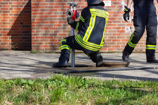 Departamento Bomberos Acción Sur Alemania — Foto de Stock