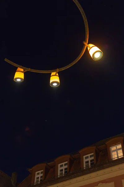 Streetlamp Blue Hour Sunset Sky Springtime Holiday Evening South Germany — Stock Photo, Image