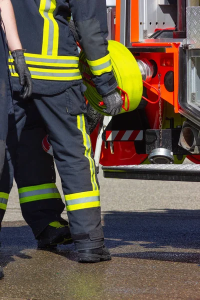 Corpo Bombeiros Ação Sul Alemanha — Fotografia de Stock