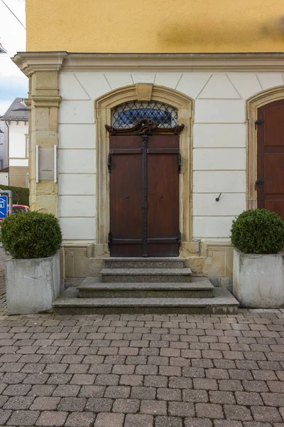 Façades Historiques Ville Dans Sud Allemagne Est Printemps Par Une — Photo