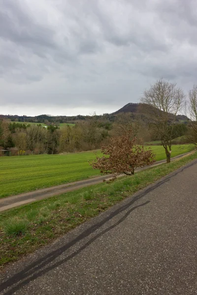 Orage Dans Sud Allemagne Paysage Montagneux Est Printemps — Photo