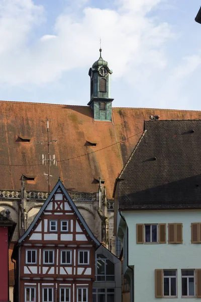 Historický Rámec Města Fasády Tržišti Jižním Německu Východní Jarní Modré — Stock fotografie
