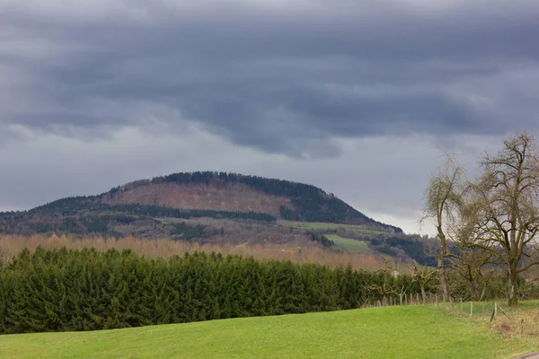 Bouřka Jižním Německu Horské Krajiny Jarní Velikonoční — Stock fotografie