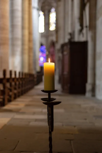 Aux Chandelles Dans Église Nef Autel Dans Ville Historique Sud — Photo