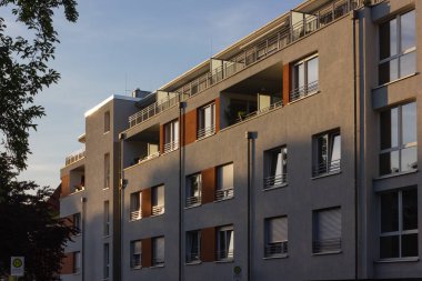 Güney Almanya şehir cepheler mimari bahar akşamları