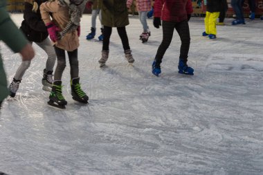 Artistik Patinaj januar kış öğleden sonra pazarda Güney Almanya tarihi