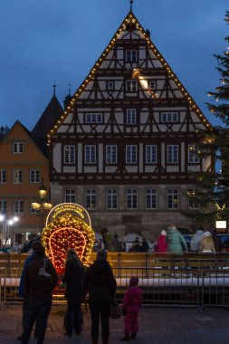 Artistik Patinaj januar kış öğleden sonra pazarda Güney Almanya tarihi