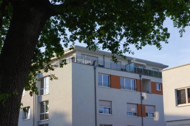 Güney Almanya şehir cepheler mimari bahar akşamları