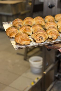 kahverengi lezzetli renkleri Güney Almanya'da bir fırın fırın hamur işleri ve altın ile bir fırın ekmek