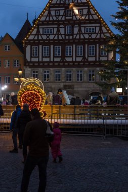 Artistik Patinaj januar kış öğleden sonra pazarda Güney Almanya tarihi