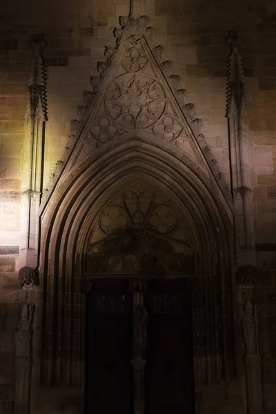 Antigua Fachada Catedral Una Ciudad Histórica Sur Alemania Sylvester Noche — Foto de Stock