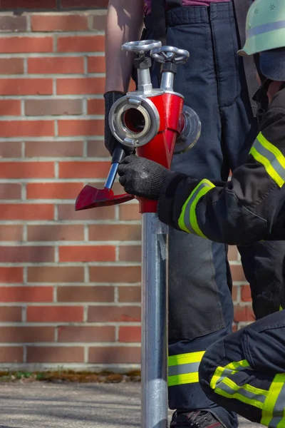 Corpo Bombeiros Ação Sul Alemanha — Fotografia de Stock