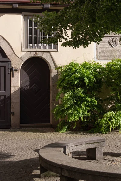 Charpente Toit Mairie Façades Dans Sud Allemagnebeaucoup Ville Historique Nommé — Photo