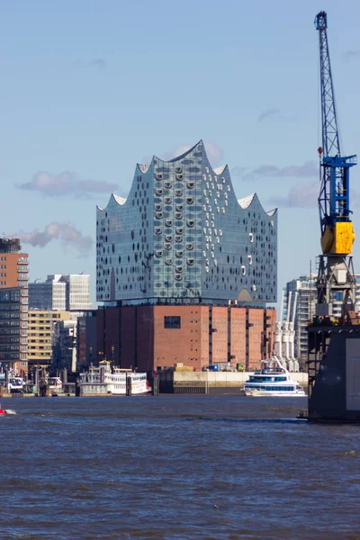 Hamburg Elbbrücken Nach Flussbrücken Benannte Containerterminal Docks Boote Und Schiffe — Stockfoto