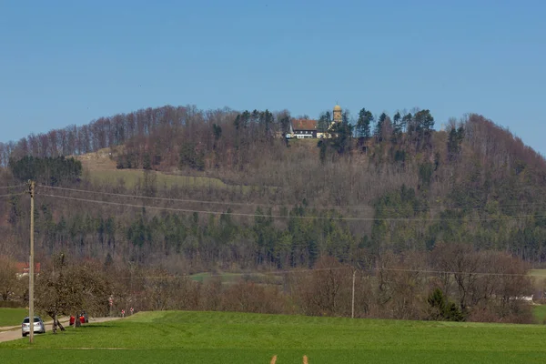 Центральних Височин Німецька Великдень Свято Весни Синє Небо Зелені Поля — стокове фото