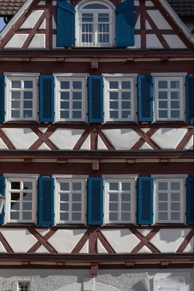 Ramy Fasady Miasta Południowej Miasta Niemcy Nazwie Schorndorf Pobliżu Dzielnicy — Zdjęcie stockowe