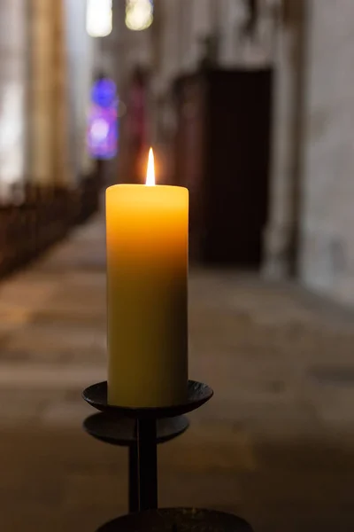 Aux Chandelles Dans Église Nef Autel Dans Ville Historique Sud — Photo