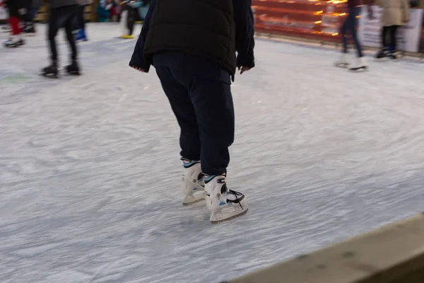 Patinaje Artístico Januar Tarde Invierno Sur Alemania Mercado Histórico —  Fotos de Stock