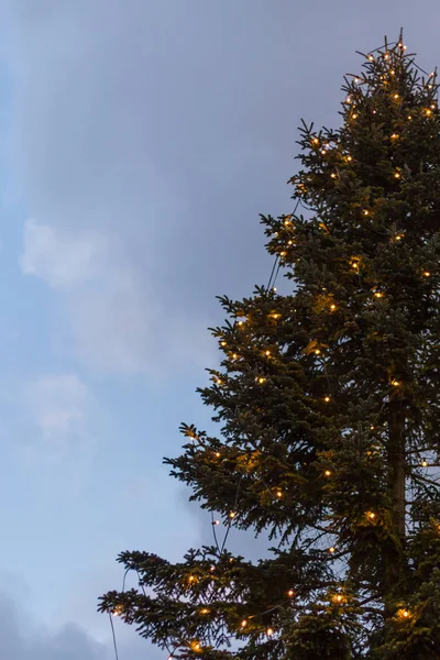 Weihnachtsdekoration Auf Dem Weihnachtsmarkt Deutschland Dezemberwinterabend — Stockfoto