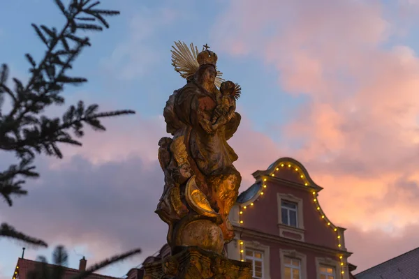 Estatua Navidad Objetos Mercado Navidad Advenimiento Ciudad Histórica Del Sur — Foto de Stock