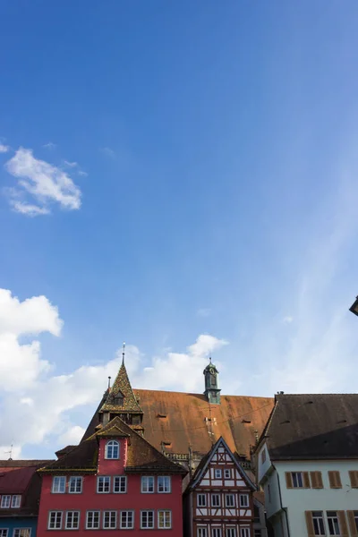 Historický Rámec Města Fasády Tržišti Jižním Německu Východní Jarní Modré — Stock fotografie