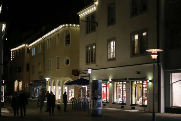 Christmas Ledde Neonljus Stjärnor Och Xmas Träd Historiska Marknaden Södra — Stockfoto