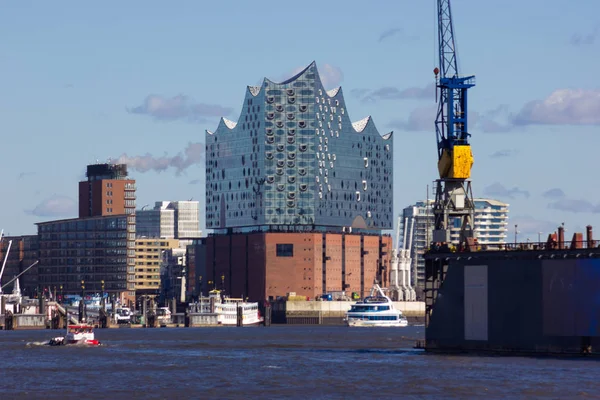 Hamburg Elbbrücken Nach Flussbrücken Benannte Containerterminal Docks Boote Und Schiffe — Stockfoto