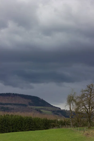 Déli Németország Hegyi Táj Húsvéti Tavaszi Vihar — Stock Fotó